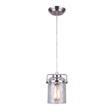 Canarm Arden 1-Light Cord Pendant - 120V - Brushed Nickel