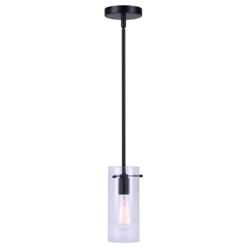 Canarm Joni 1-Light Pendant - 120V - Black