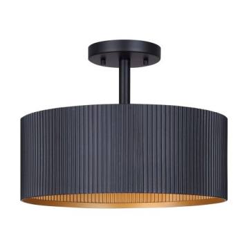 Canarm Rexton 2-Light Semi-Flush Mount - 120V - Black