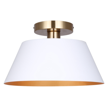 Canarm Daxton 1-Light Semi-Flush - 120V - White / Gold