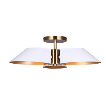 Canarm Daxton 3-Light Semi-Flush - 120V - White / Gold