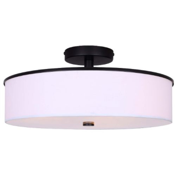 Canarm Tristan 3-Light Semi-Flush Mount - 120V - Black