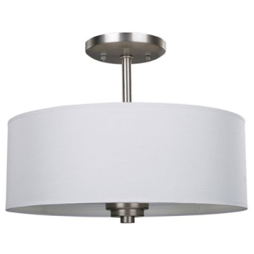 Canarm Pier 3-Light Semi-Flush Mount - 120V - Brushed Pewter