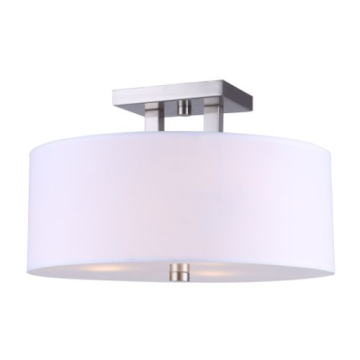 Canarm River 3-Light Semi-Flush Mount - 120V - Brushed Nickel