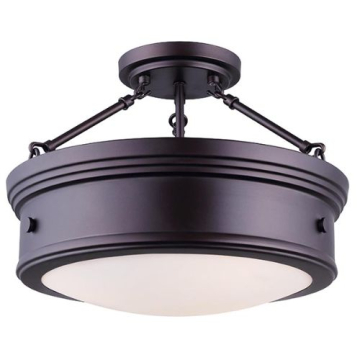 Canarm Boku 3-Light Semi-Flush Mount - 120V - Oil Rubbed Bronze