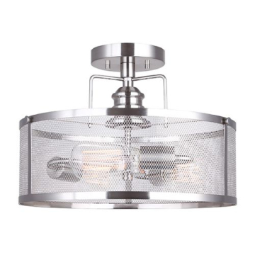 Canarm Beckett 3-Light Semi-Flush Mount - 120V - Brushed Nickel