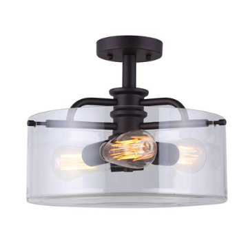 Canarm Albany 3-Light Semi-Flush Mount - 120V - Oil Rubbed Bronze