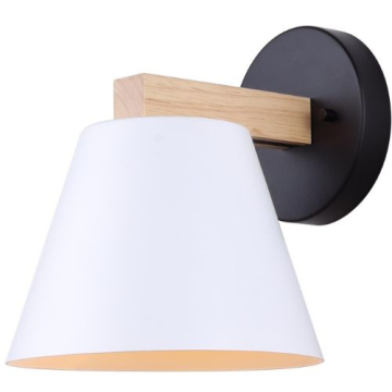 Canarm Harlyn 1-Light Vanity Light - 120V - Black / White / Wood