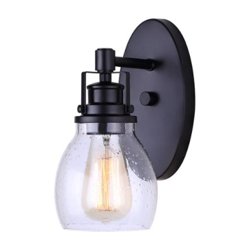 Canarm Carson 1-Light Vanity Light - 120V - Black