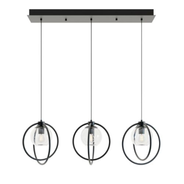 AFX Jamie 3-Light Linear Pendant - 120V - Black