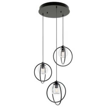 AFX Jamie 3-Light Round Pendant - 120V - Black