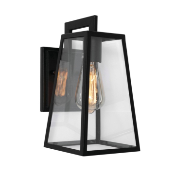 AFX Joplin 12" Outdoor Medium Base Wall Sconce - 120V - Black