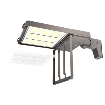 Keystone XFit OpticSwap LED Area Light - Pole Mount - Type III, IV + V Included -  290 | 210 | 185W - CCT Selectable - 120-277V - Bronze