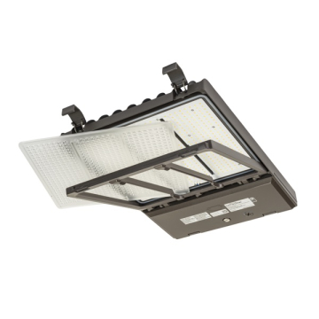 Keystone XFit OpticSwap LED Area Light - Type III, V Included - 290 | 210 | 185W - CCT Selectable - 277-480V - Bronze