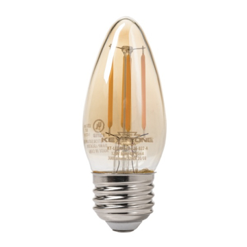 Keystone B11 LED Filament Bulb - E26 - 4W - 2200K - Amber