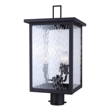 Canarm Shana 3-Light Outdoor Post Lantern - 120V - Black