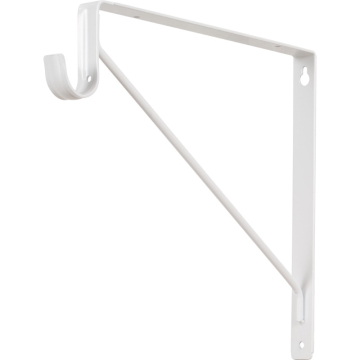 Task Lighting Shelf Bracket Support - Lighted Closet Rod - White