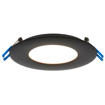 Lotus 4" Round Economy Super Thin LED Downlight - 11W - 4000K - 730 Lumens - 120V - Black