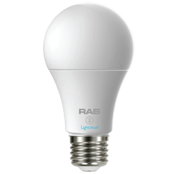RAB 10W LED A19 Lamp - Lightcloud Blue - 27K thru 65K - 120V