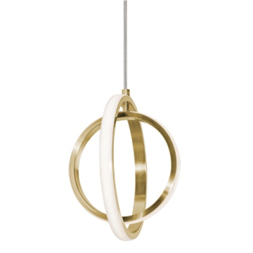 AFX Lock 9" LED Pendant - 3000K - 120V - Satin Brass