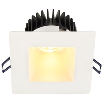 Lotus 4" Square Deep Regressed LED Downlight - 15W - White Reflector - White Trim - Dim to Warm / 3K-2K - 900 Lumens - 120V