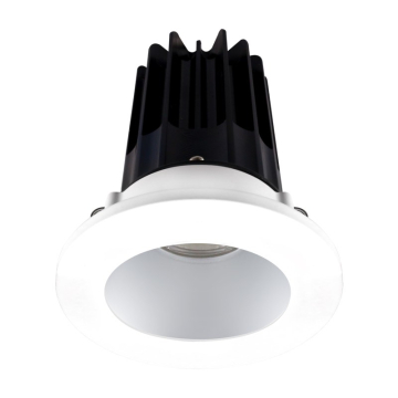Lotus 2" LED Recessed Downlight - 8W - 2700K - 580 Lumens - Silver Reflector - Round White Trim - 120V