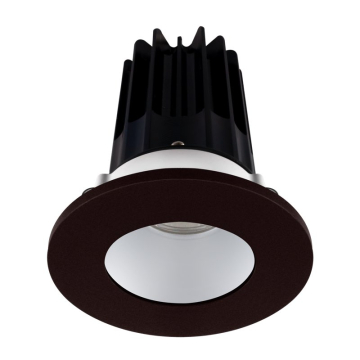 Lotus 2" LED Recessed Downlight - 8W - 2700K - 580 Lumens - Silver Reflector - Round Bronze Trim - 120V