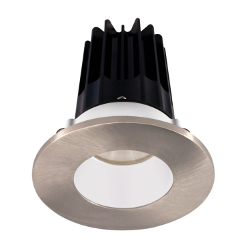 Lotus 2" LED Recessed Downlight - 8W - 2700K - 580 Lumens - White Reflector - Round Brushed Nickel Trim - 120V