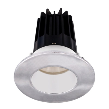 Lotus 2" LED Recessed Downlight - 8W - 2700K - 580 Lumens - White Reflector - Round Chrome Trim - 120V
