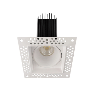 Lotus 2" Trimless Square Gimbal LED Downlight - 11W - CCT Selectable - 1,000 Lumens - 120V - White