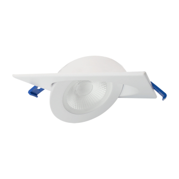 Lotus 4" Square Floating Gimbal LED Downlight - 9W - CCT Selectable - 855 Lumens - 120V - White