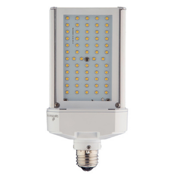 Light Efficient Design LED Shoe Box / Wall Pack Retrofit Lamp - E26 - 50W - 4000K - 6,282 Lumens - Metal Halide Ballast Compatible