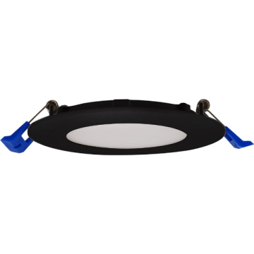 Lotus 9W 4" Super Thin Economy Round LED Downlight - CCT Selectable - 120V - Black