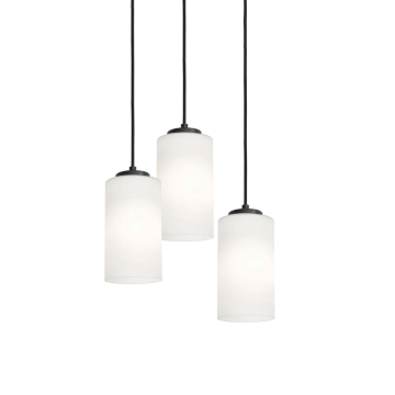 AFX Leo 18" 3-Light Round Pendant - 120V - Black