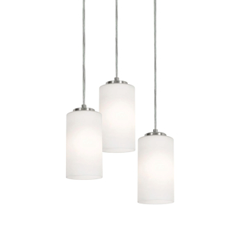 AFX Leo 18" 3-Light Round Pendant - 120V - Satin Nickel