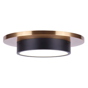 Canarm Modi LED Flush Mount - 3000K - 120V - Black / Gold