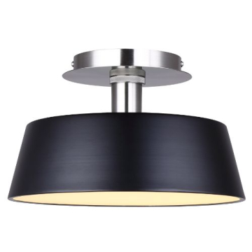 Canarm Jessa 13" LED Semi-Flush Mount - 3000K - 120V - Brushed Nickel / Black