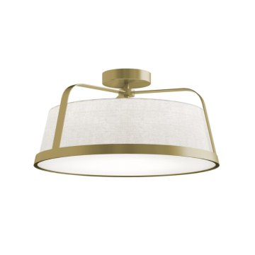 AFX Lizzette 18" Medium Base Semi-Flush Mount - 120V - Light Antique Brass