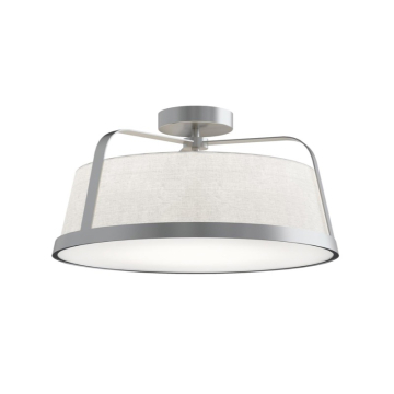 AFX Lizzette 18" Medium Base Semi-Flush Mount - 120V - Satin Nickel