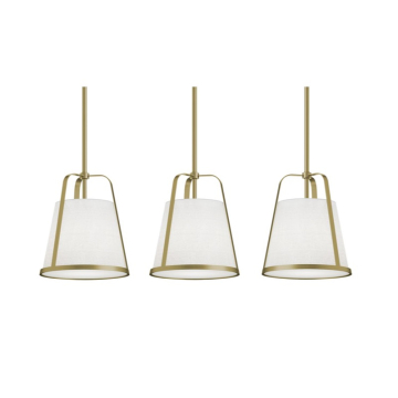 AFX Lizzette 3-Light Linear Pendant - 120V - Light Antique Brass
