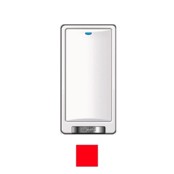 Wattstopper Digital Lighting 1-Button Wall Switch - Infrared - 24V - Red