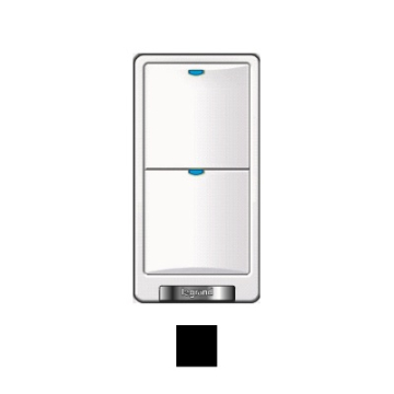 Wattstopper Digital Lighting 2-Button Wall Switch - Infrared - 24V - Black