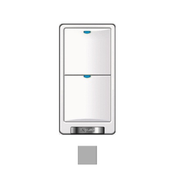 Wattstopper Digital Lighting 2-Button Wall Switch - Infrared - 24V - Gray