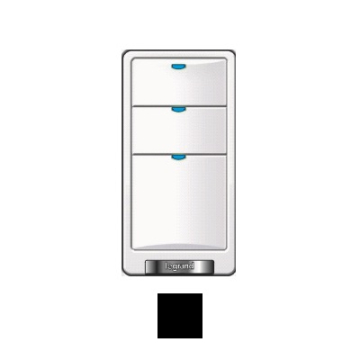 Wattstopper Digital Lighting 3-Button Wall Switch - Infrared - 24V - Black