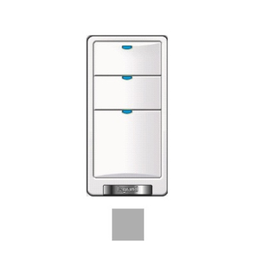 Wattstopper Digital Lighting 3-Button Wall Switch - Infrared - 24V - Gray