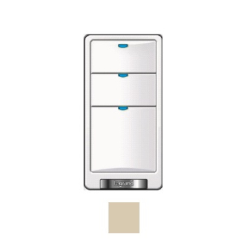 Wattstopper Digital Lighting 3-Button Wall Switch - Infrared - 24V - Ivory