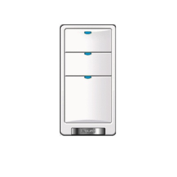 Wattstopper Digital Lighting 3-Button Wall Switch - Infrared - 24V - White