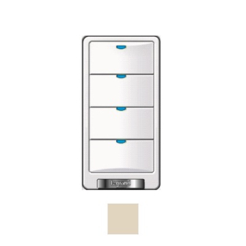 Wattstopper Digital Lighting 4-Button Wall Switch - Infrared - 24V - Light Almond