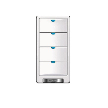 Wattstopper Digital Lighting 4-Button Wall Switch - Infrared - 24V - White