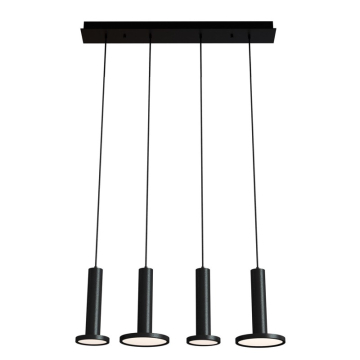 AFX Luna 4-Light LED Linear Pendant - 3000K - 120V - Black